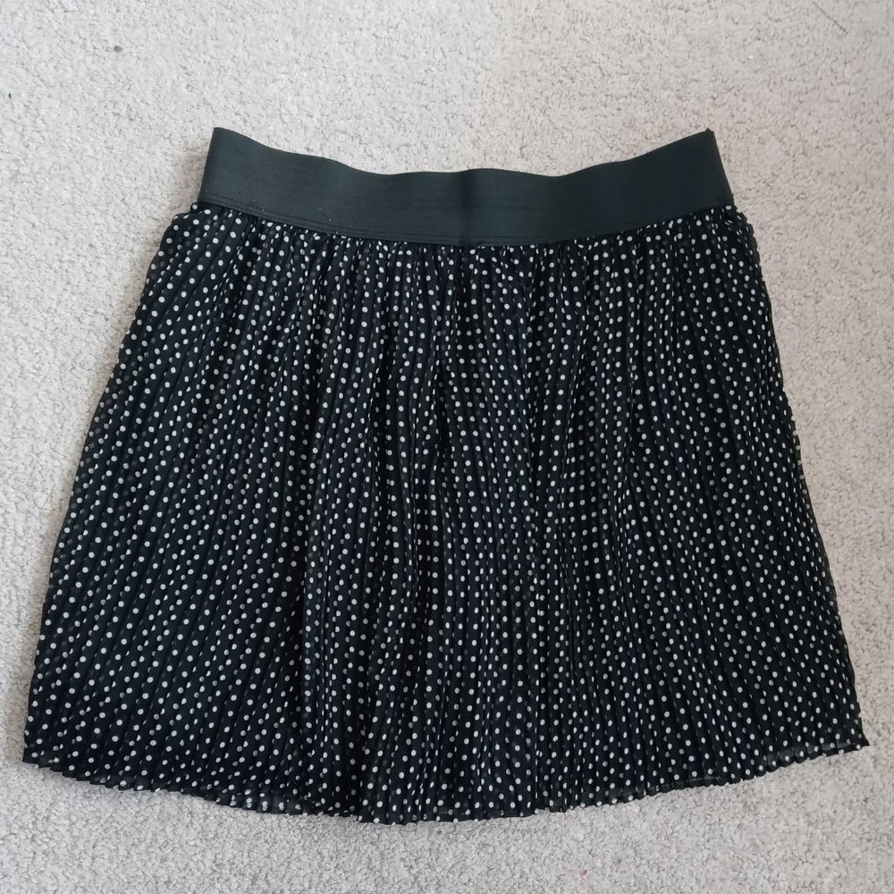 Sequin Hearts Black/White polka Dot Skirt